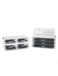Acrylic Cosmetics Storage Rack with 7 Drawers Transparent